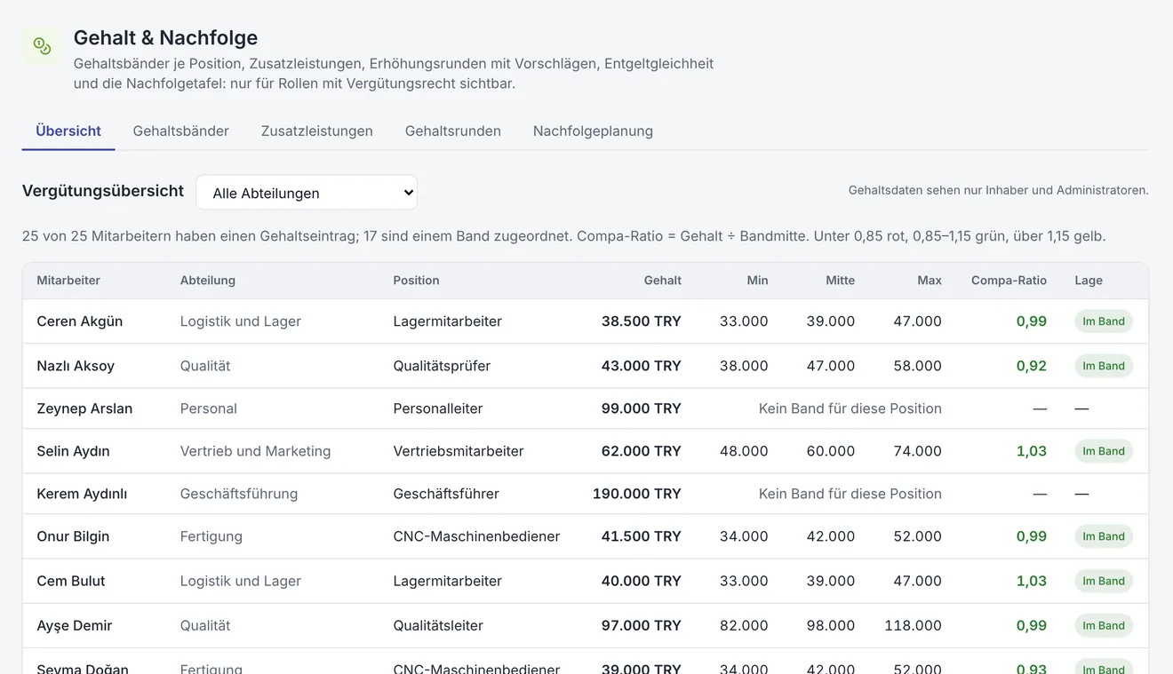 Personalmanagement: Leistung, Vergütung und Nachfolge
