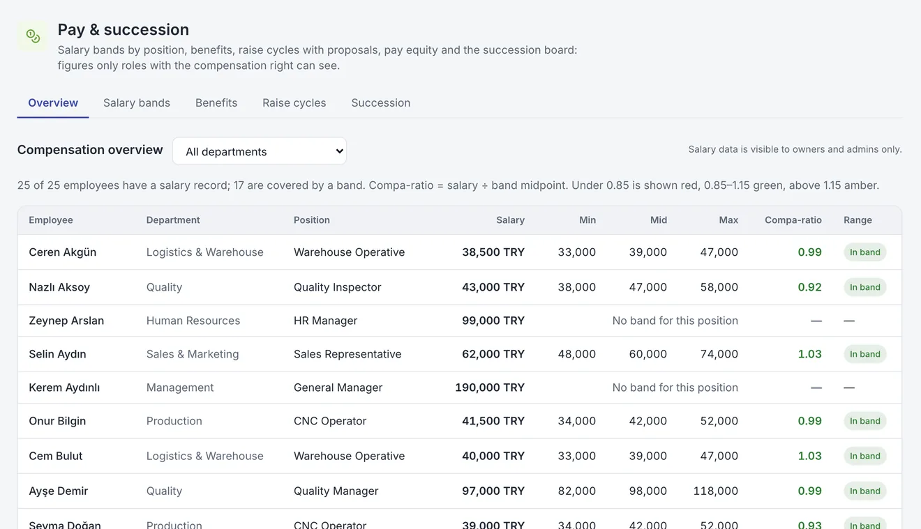 Human Resources: Performance, pay and succession